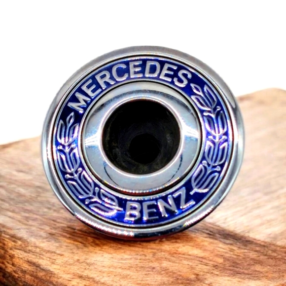 Mercedes Benz Blue and Silver Hood Ornament Base Cool Art Possibilities - Picture 1 of 4
